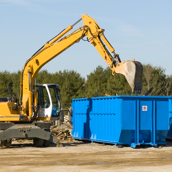 can i choose the location where the residential dumpster will be placed in Valley Spring